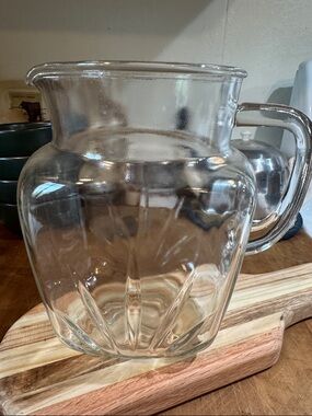 Vintage Glass Pitcher with Handle - Classic Serveware